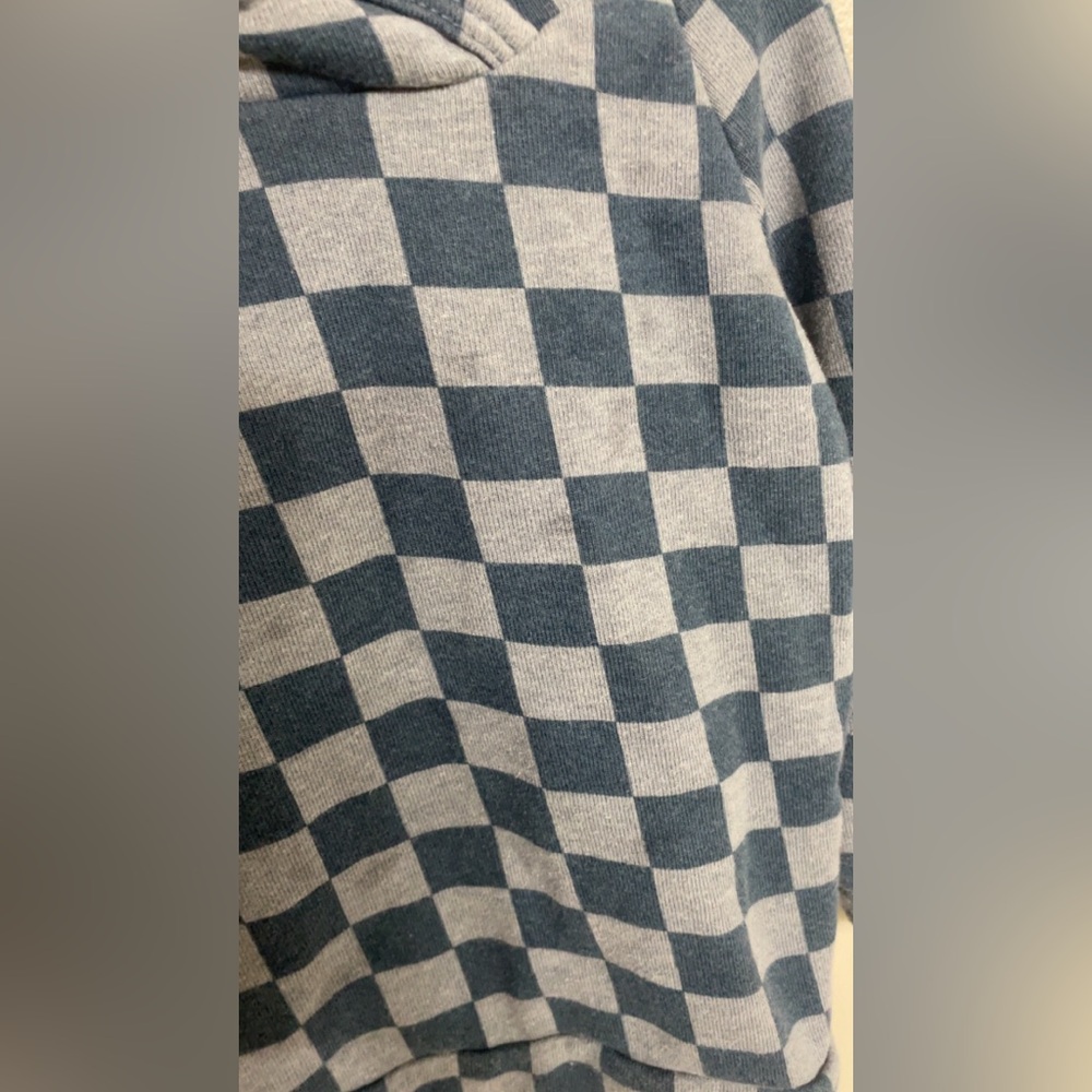 Childhoods Blue Checkered Hooded Pullover - Picture 7 of 7